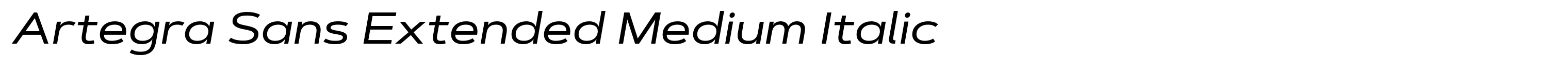 Artegra Sans Extended Medium Italic
